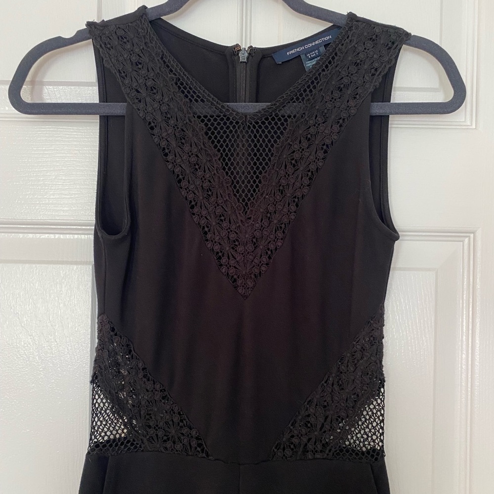 French Connection Crochet Cutout Jumpsuit Size 2